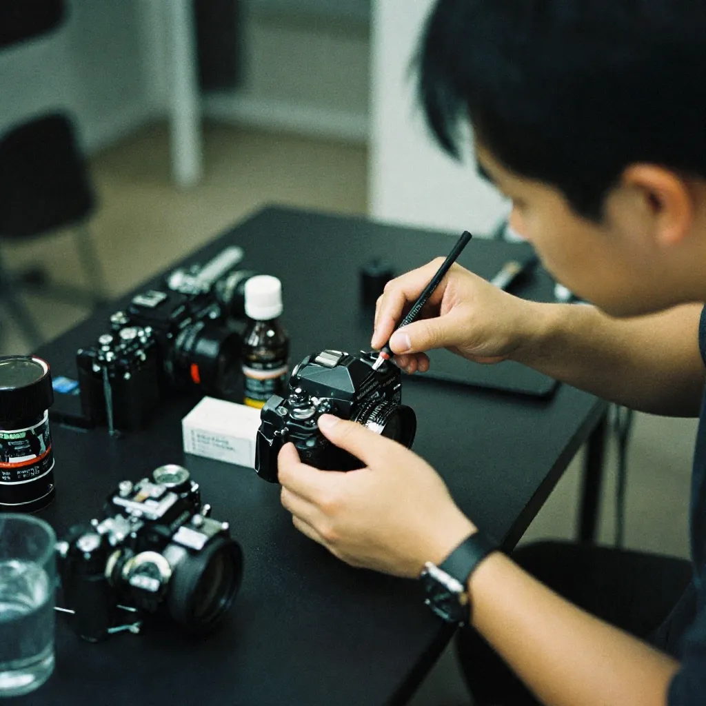 Laboratory documentation desk with neutral equipment